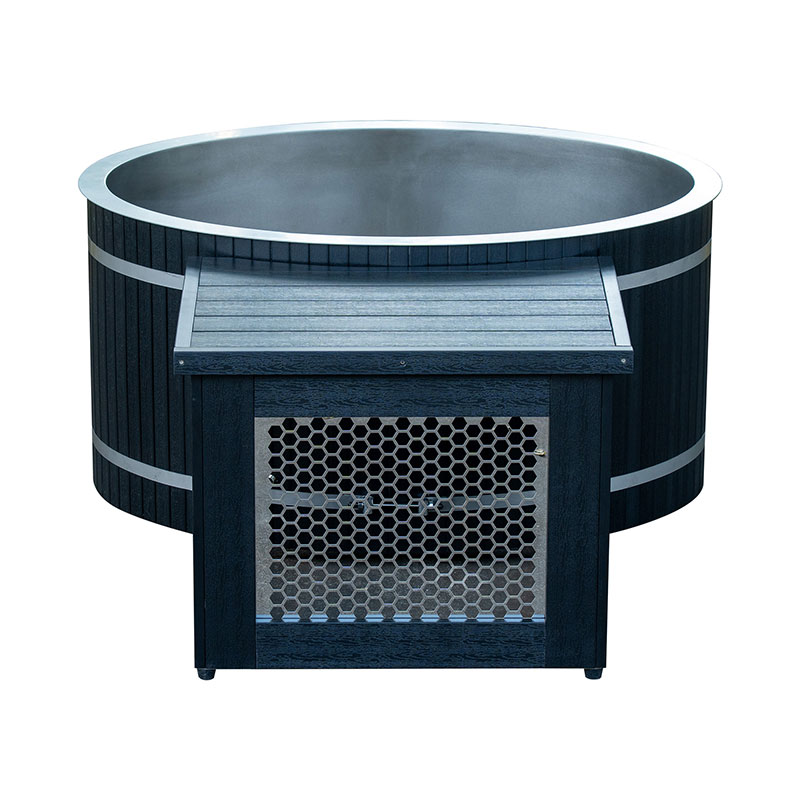 Ovalus šaltas įdubimas su nerūdijančio plieno vonia